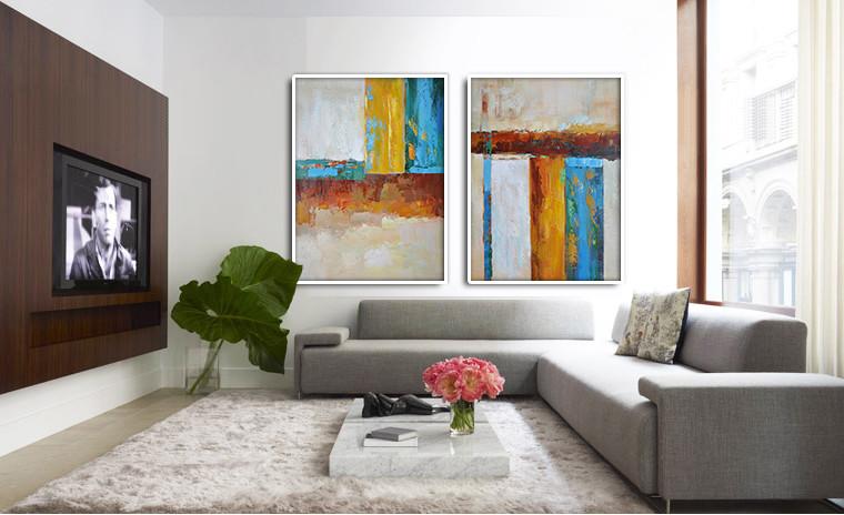 Set of 2 Contemporary Art #S119 - Click Image to Close